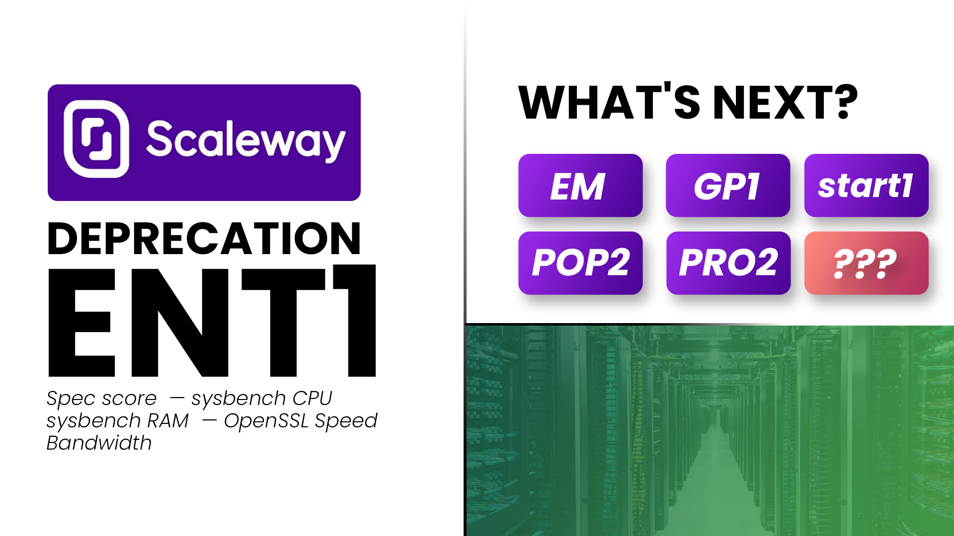 Scaleway ENT1 deprecation