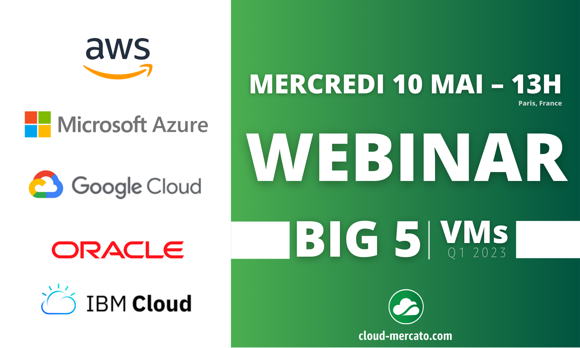 AWS vs Azure vs Google vs IBM vs Oracle - VMs Q2 2023